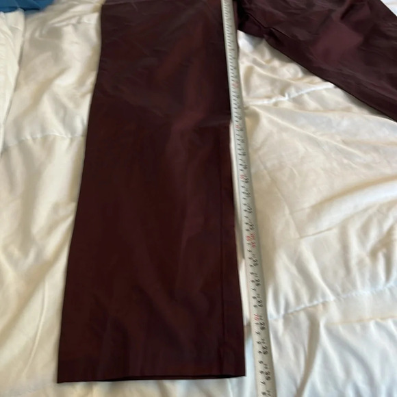 Club Monaco cotton/nylon casual pants burgundy size 10. Office wear light weught - Picture 9 of 10
